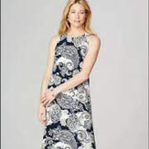 J. Jill Paisley Maxi Dress Wearever Collection Size XL